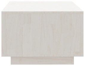 Mesa de centro 110x50x33,5 cm madeira de pinho maciça branco