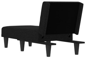 Chaise longue tecido preto