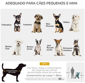 PawHut Carrinho Duplo para Cães Gatos Carrinho Dobrável para Animais d