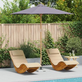 vidaXL Guarda-sol de Jardim - Cinza Escuro, 270x260 cm, Bambu