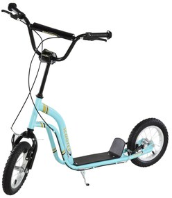 HOMCOM Trotinete para Crianças de 5-12 Anos 2 Rodas Trotinete Infantil com Altura Ajustável 120x58x85-95 cm Azul | Aosom Portugal