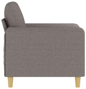 Poltrona tecido 60 cm cinzento-acastanhado