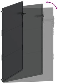 Portão de Jardim Preto 100 x 125 cm Aço com Revestimento em Pó