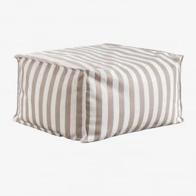 Pufe Retangular 75x65 Cm Para Sofá De Jardim Modular Em Tecido Sandel Castanho Avelã - Sklum
