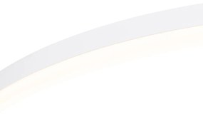 Candeeiro suspenso design branco 80 cm incl. LED regulável em 3 níveis - Anello Moderno