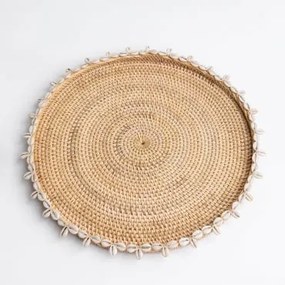 Bandeja Decorativa Em Rattan Sansa Natural - Sklum