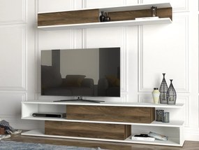 Unidade de TV Manyetik – Branco, Nogueira – 176x39,6x31,5 cm | Tribo H