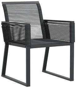Conjunto de Jantar de Jardim de 7 Peças em Rattan Preto