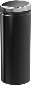 Balde do Lixo Automático 50L com Tampa de Fecho Suave e Silencioso Corpo em Aço Inoxidável Preto