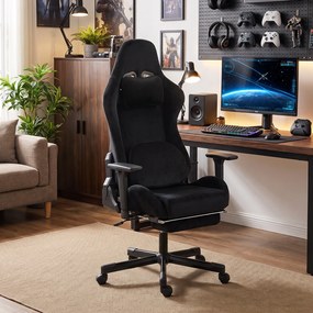 Cadeira Gaming, 73 x 70,5 x 137,5 cm, Massagem com Calor, Preta