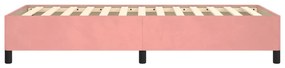 Estrutura de cama 100x200 cm veludo rosa