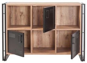 Estante Cosmo – Pinho Atlântico Preto – 126x89x35 cm