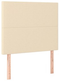 Cabeceira de cama c/ LED tecido 80x5x118/128cm crème