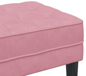 Banco Rosa 113x57x39 cm Veludo