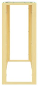 Mesa consola 110x30x70 cm aço inoxidável e vidro