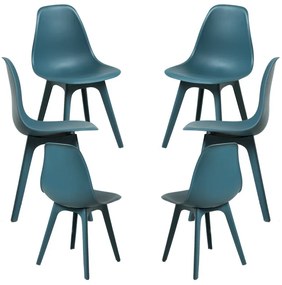 Pack 6 Cadeiras Kelen Suprym - Verde-azulado