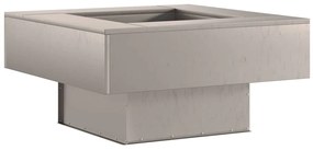 Fogueira Quadrada vidaXL 80x80x40 cm em Aço Envelhecido