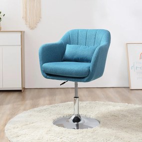 Cadeira Giratória Dolphin – Azul – Design Nórdico