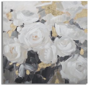 PINTURA SOBRE TELA FLOR BRANCA -B- 90X3,7X90 CM