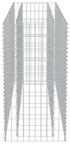 Canteiro elevado/cesto gabião 180x50x100 cm aço galvanizado