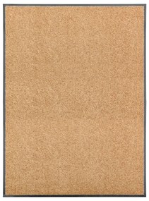 Tapete de porta lavável 90x120 cm creme