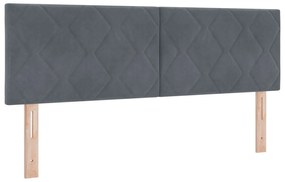 Cama Box com Colchão vidaXL Cinza Escuro 140x200 cm Veludo