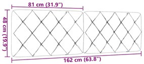 Almofadão de cabeceira 160 cm tecido cinzento-claro