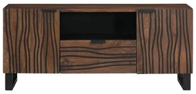 Armário de TV - 105 x 33,5 x 46 cm, Feito de Madeira Maciça de Manga.