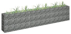 Canteiro elevado/cesto gabião 270x30x60 cm aço galvanizado