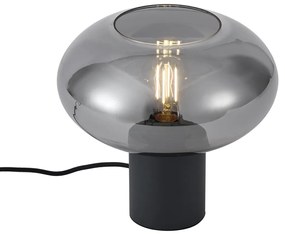 Candeeiro de Mesa Design Preto com Vidro Fumado - Umbrella Design