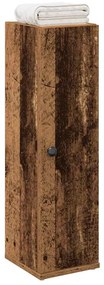 vidaXL Móvel p/ casa banho c/ suporte rolos 20,5x22x72cm madeira velha