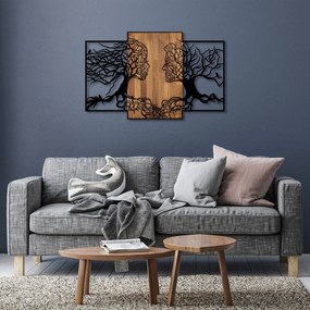 Acessório Decorativo de Parede Tree Love – Preto e Noz – 125 x 3 x 79