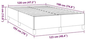 Estrutura de cama sem colchão 120x190 cm tecido azul
