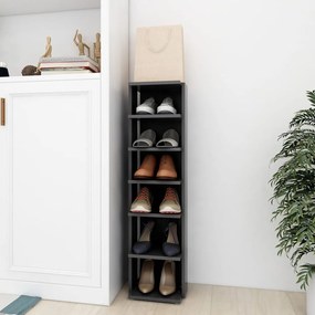 vidaXL Armário p/ sapatos 27,5x27x102 cm derivados de madeira cinzento