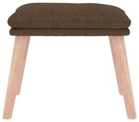 Apoio de pés tecido 45x29,5x35 castanho