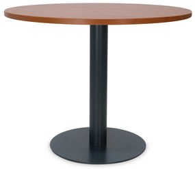 Mesa de Reunião Redonda 1000x750 mm – Tampo Cerejeira em Melamina, Estrutura Antracite