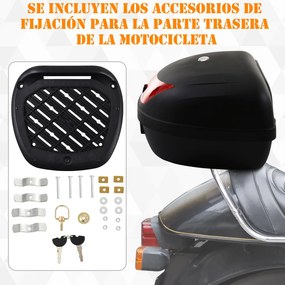 Mala para Motocicleta Mala para Mota Capacidade de 48L com Fechadura e