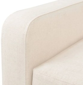 Conjunto de sofás 2 pcs tecido branco nata