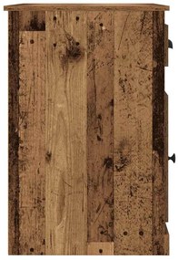 Escrivaninha vidaXL com Armazenamento em Madeira Velha 50x115x75 cm em