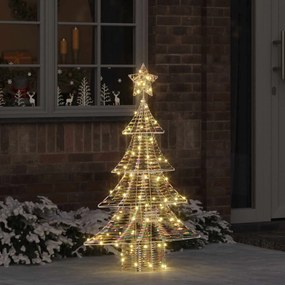 vidaXL Árvore de Natal com 120 LEDs Branco quente 120,5 cm PET