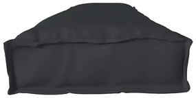 Cushion de Palete para Banco Preto 200x40x8 cm Tecido Oxford