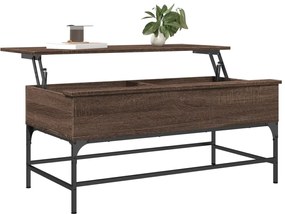 Mesa centro 100x50x45cm deriv. madeira/metal carvalho castanho