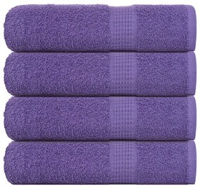 vidaXL Toalhas de mãos FROGN 4 pcs 50x100 cm 360 g/m² roxo