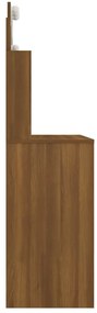 Toucador com LEDs 96x40x142 cm cor carvalho castanho