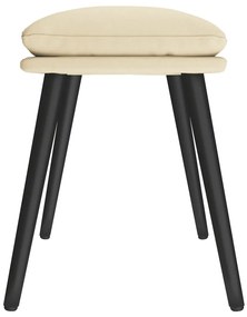 Apoio de pés 45x29,5x35 cm tecido cor creme