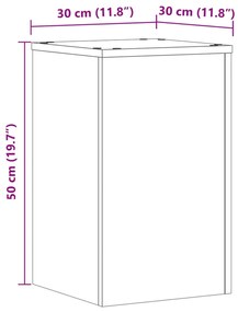 Suportes p/ plantas 2 pcs 30x30x50 cm derivados de madeira