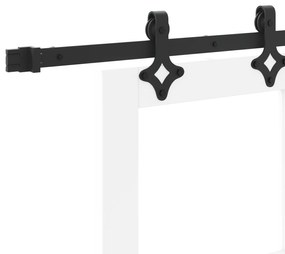 Porta Deslizante vidaXL com Conjunto de Hardware "ORKDAL" Branco Madei