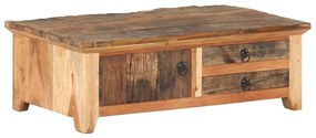 Mesa de centro 90x50x31 cm madeira recuperada maciça