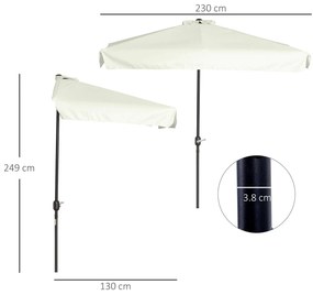 Guarda‑Sol – Lyon – 230x130x249cm – Tecido Poliéster Anti‑UV – Creme