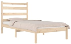 Estrutura de cama solteiro 90x190 cm pinho maciço